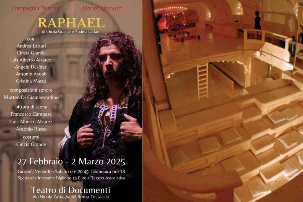 Raffaello Sanzio protagonista di uno spettacolo immersivo. Raphael: quando il teatro incontra la pittura. Raphael: un viaggio tra arte, teatro e movimento.